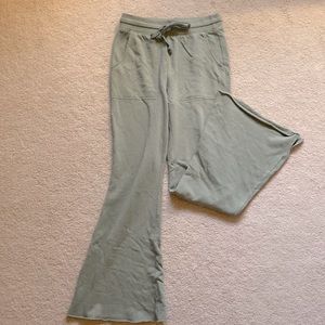 Aerie green flare lounge pants